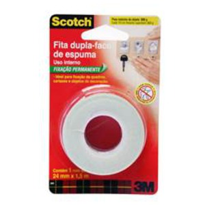 FITA DUPLA FACE ESPUMA 3M. - 24 X 1.5 M