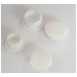 TAPA FURO NYLON 10 MM BRANCO - 100 PC.