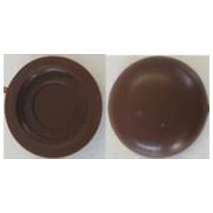 TAMPA CPL PLASTICO MARROM - 100 PC.