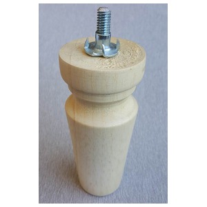 PE MADEIRA CILINDRICO C/DETALHE PADRAO MARFIM 12 CM