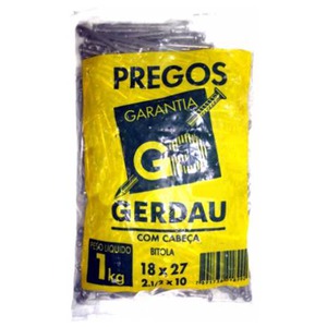 PREGO 18 X 27 C/CAB. - 1 KG.